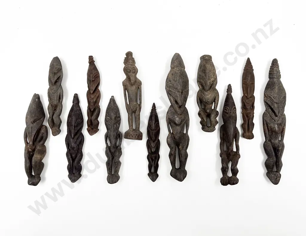 Twelve Papua New Guinea Ramu River Standing Figures Image 1++