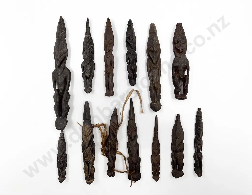 Thirteen Papua New Guinea Ramu River Standing Figures Image 1++