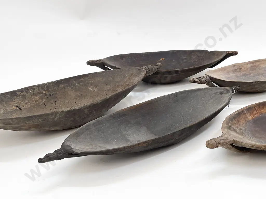 Five Elliptical Ramu River Food Bowls Image 1++