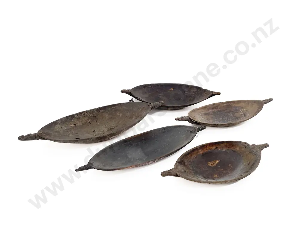 Five Elliptical Ramu River Food Bowls Image 1++