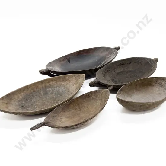 Five Elliptical Ramu River Food Bowls