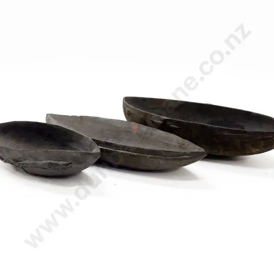Three Papua New Guinean Ceremonial Bowls