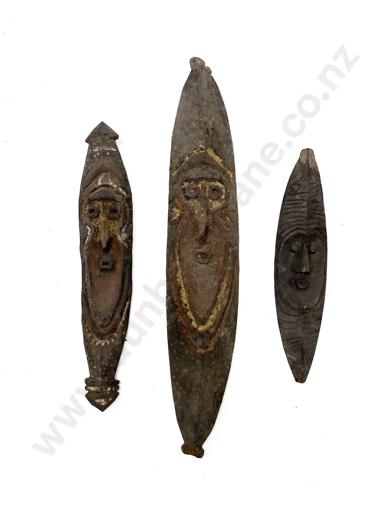 Three Ramu River Flute Masks Image 1++