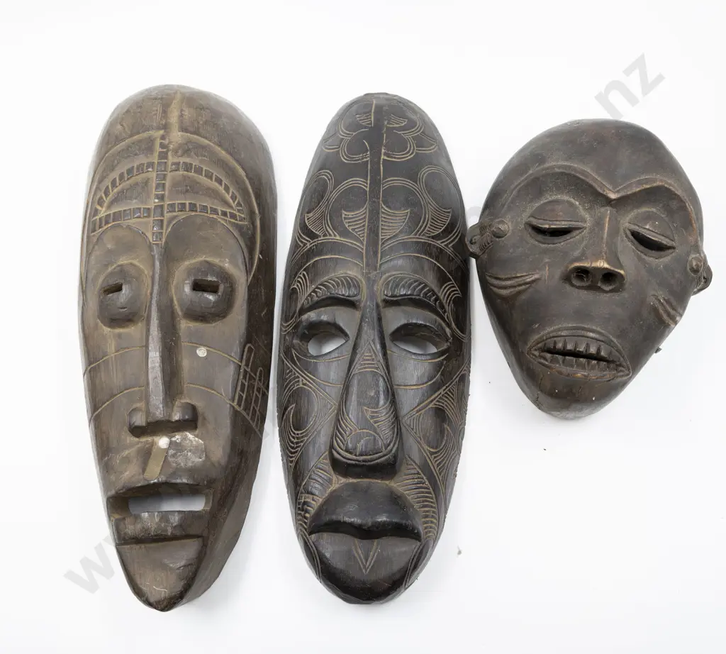 Three African Face Masks Image 1++