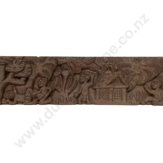 A Papua New Guinea Carved Wood Story Board