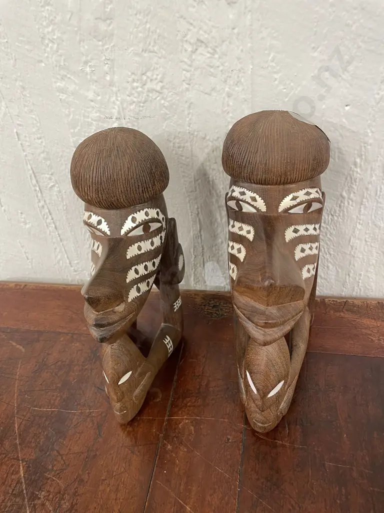 Pair of Solomon Island Modern Canoe Prows Image 1++