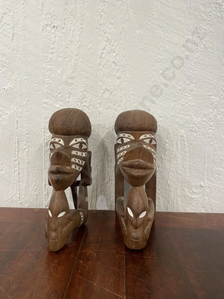 Pair of Solomon Island Modern Canoe Prows Image 1++