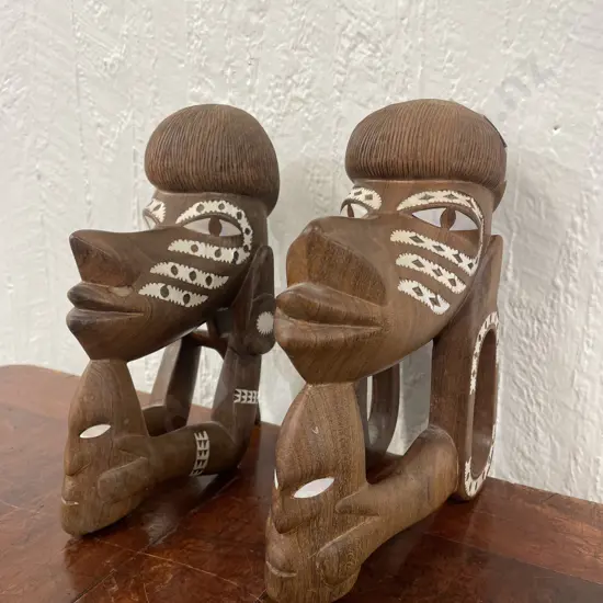 Pair of Solomon Island Modern Canoe Prows