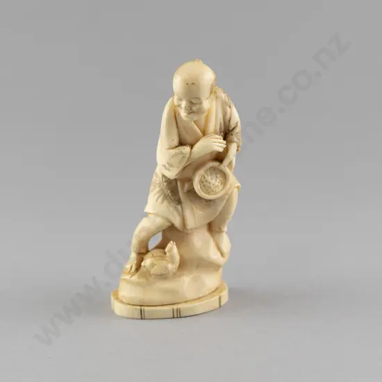 Japanese Carved Ivory Okimono