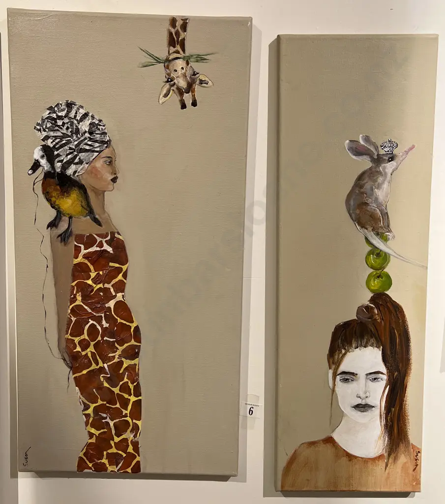 Susan Adams - Redhead with Apples & Bilby - Acrylic on Canvas Image 1++
