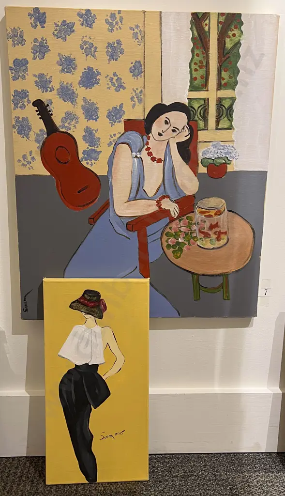 Susan Adams - Matisse Woman With Goldfish  - Acrylic on Canvas & Other Image 1++
