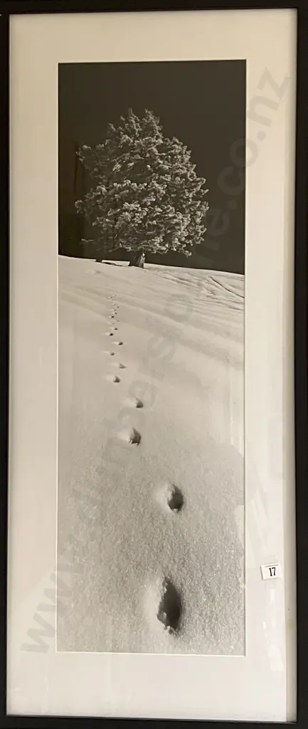 Helmut Hirler -  Footsteps in the Snow - Framed B&W Photograph Image 1++