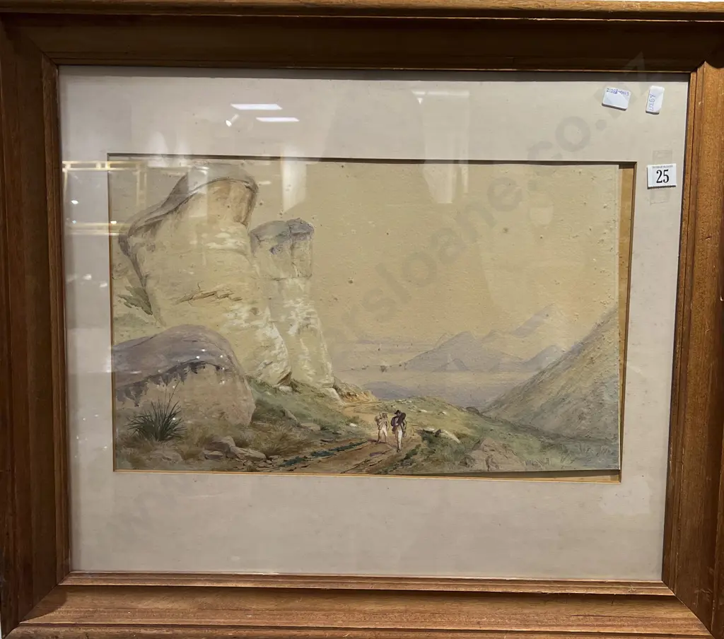 Framed W/C on Paper - Indistinctly Signed Image 1++