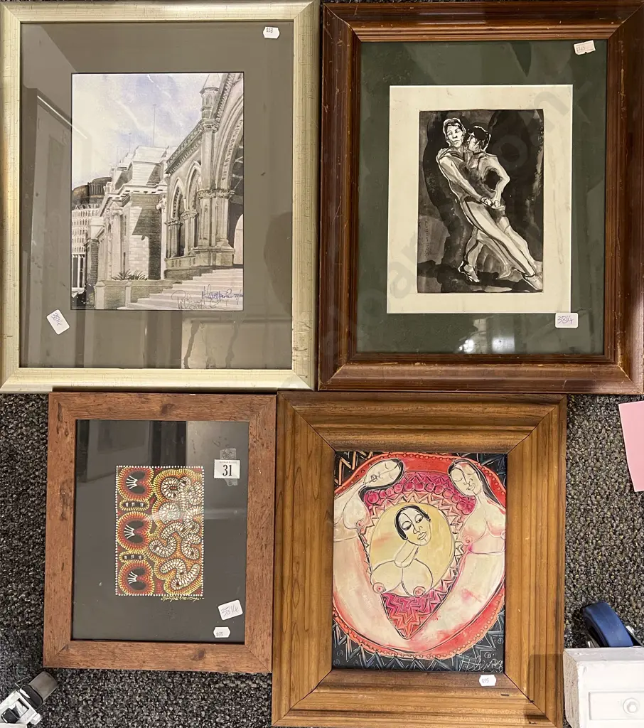 Four Assorted Framed Artworks Image 1++