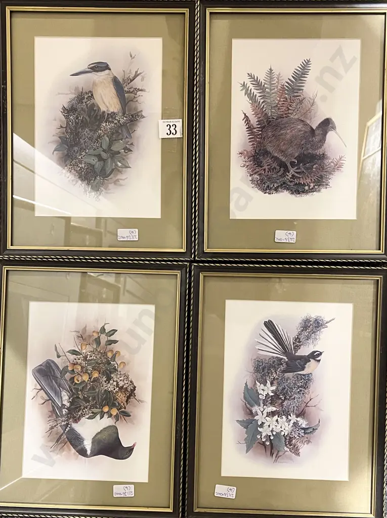Set of Four Framed Janet Marshall Prints Image 1++