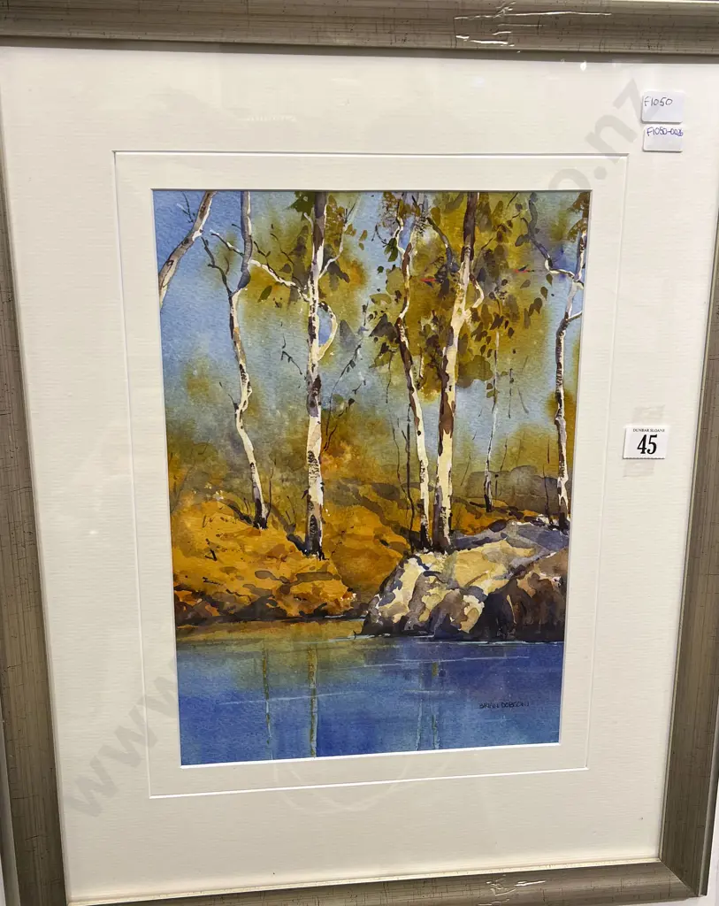 Brian Dobson - Sunlit Waterhole - W/C Image 1++