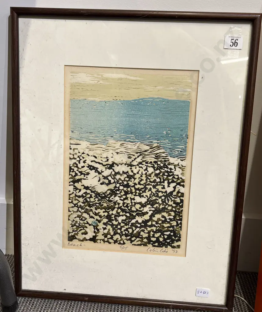 Colin Coke - Beach - Lino Block Print Image 1++