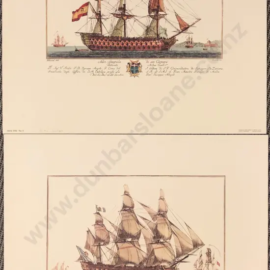 Six Reproduction Prints - Sailing Ships