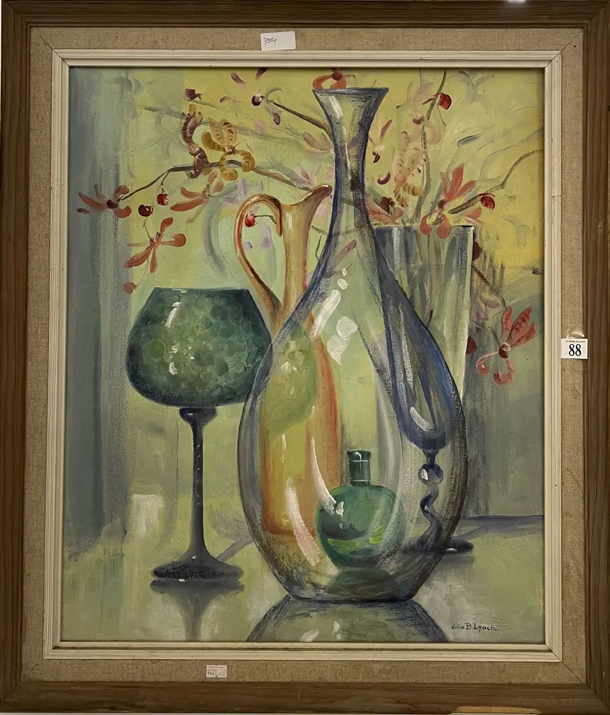 Julia B. Lynch Still Life Oil on Canvas Image 1++