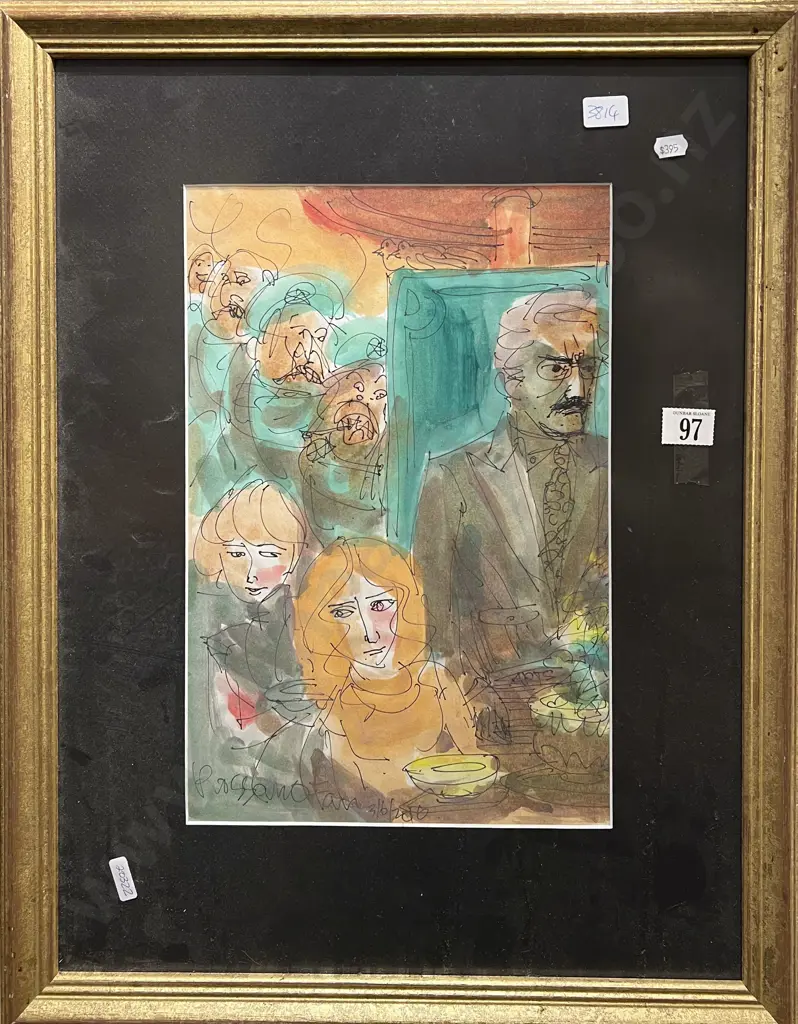 Rossano Fan - Watercolour & Ink Image 1++