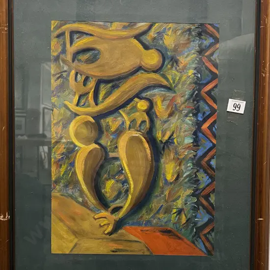 H.M. Kipper - Abstract - Oil on Paper