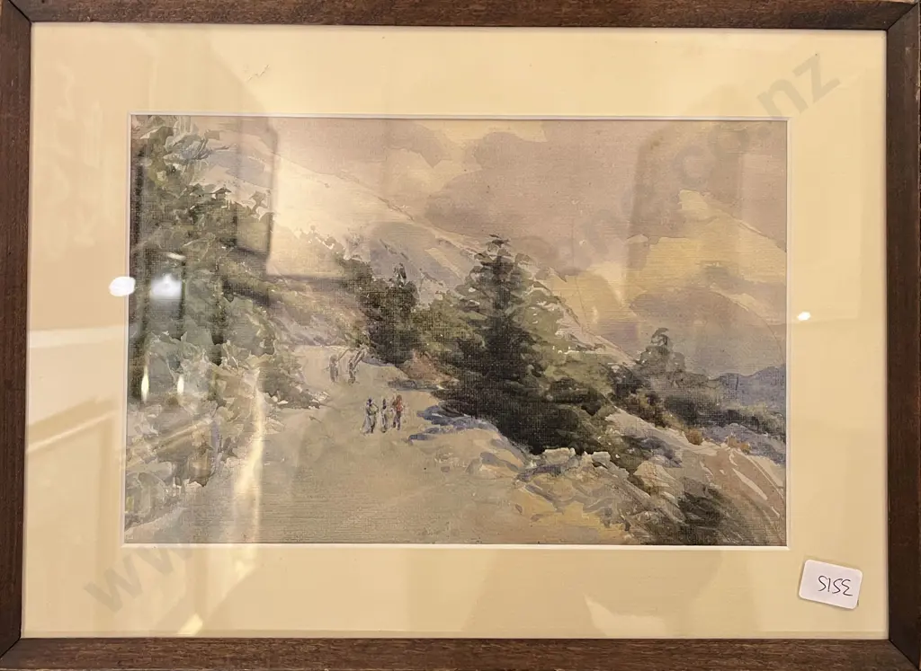 Unknown Artist - Mountainscape - Watercolour Image 1++