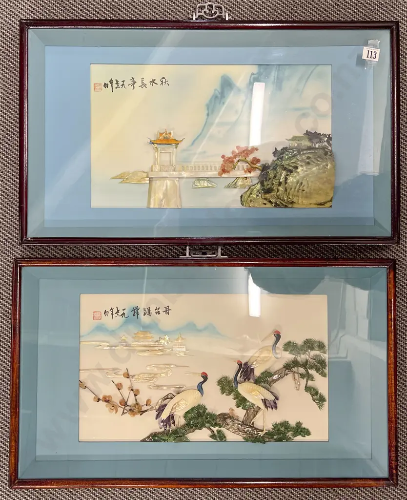 Two Framed 3D Shell Artworks Image 1++