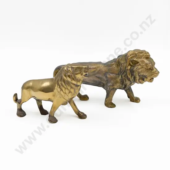 Two Brass Lions