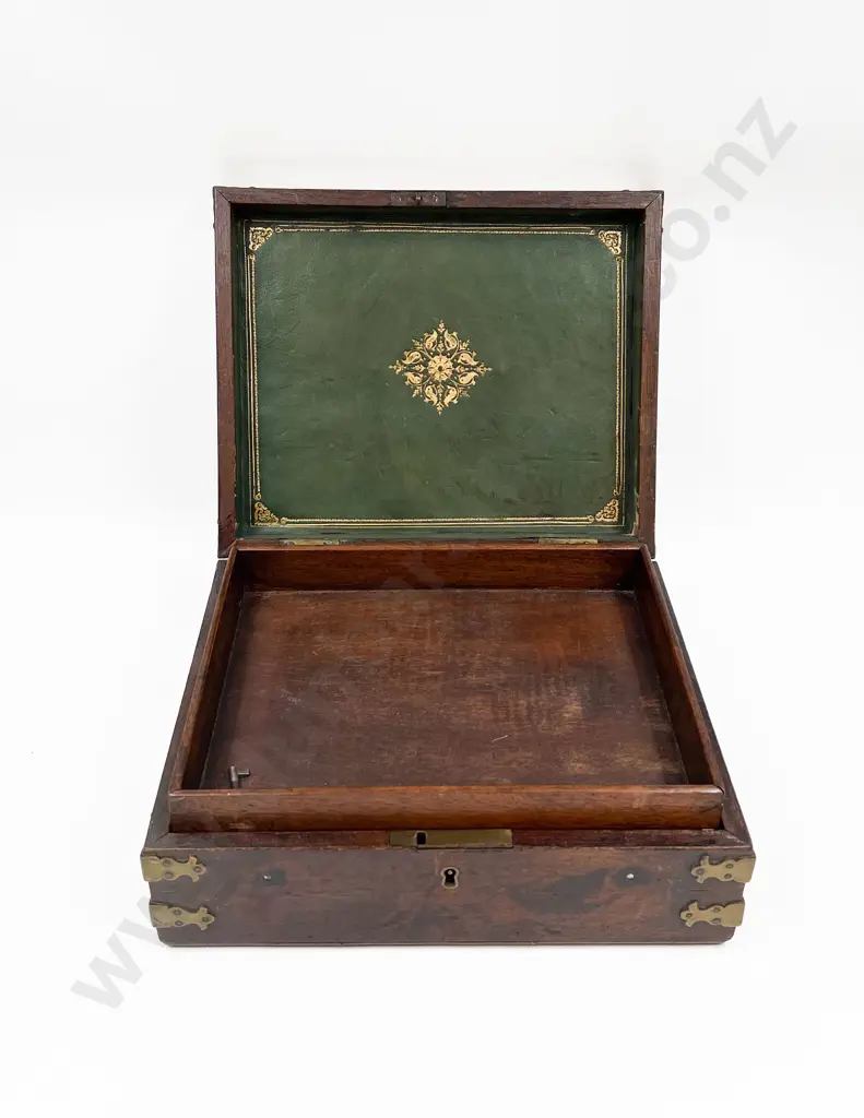 Mahogany Work Box with Key Image 1++