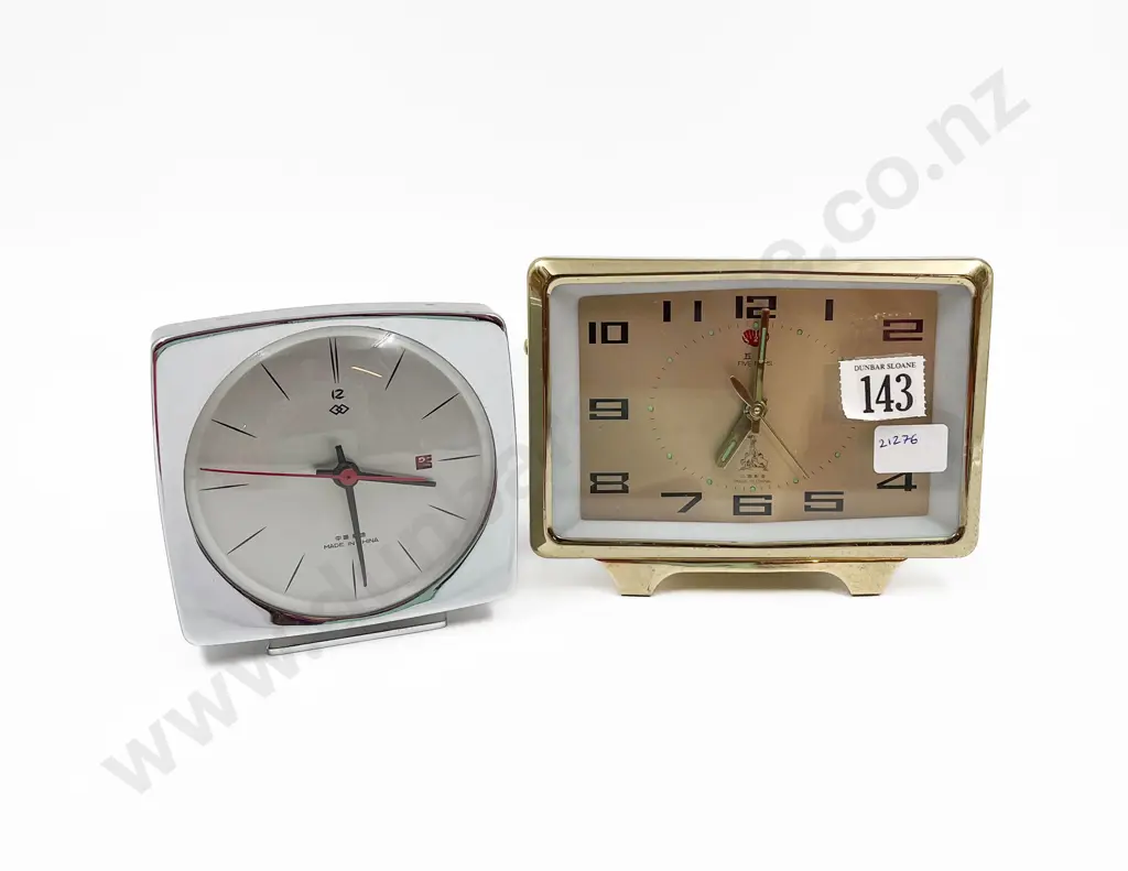 Two Boxed Retro Alarm Clocks Image 1++