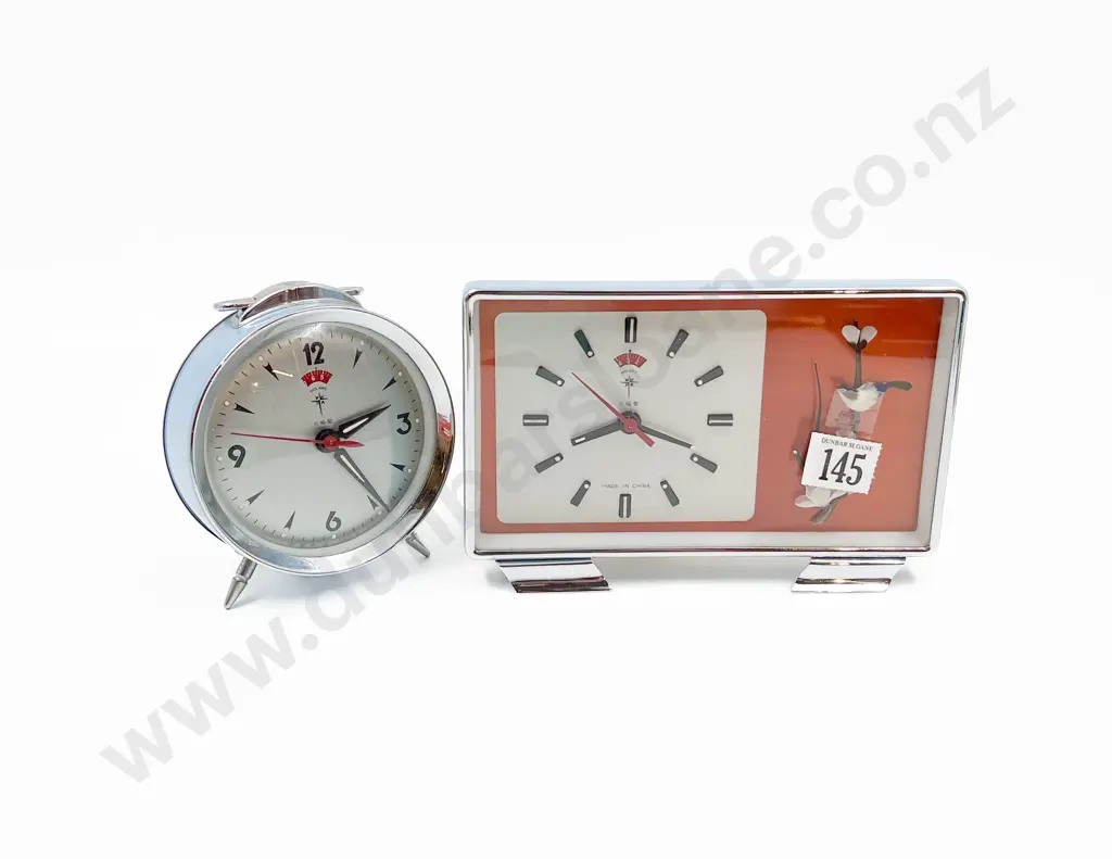 Two Boxed Retro Alarm Clocks Image 1++