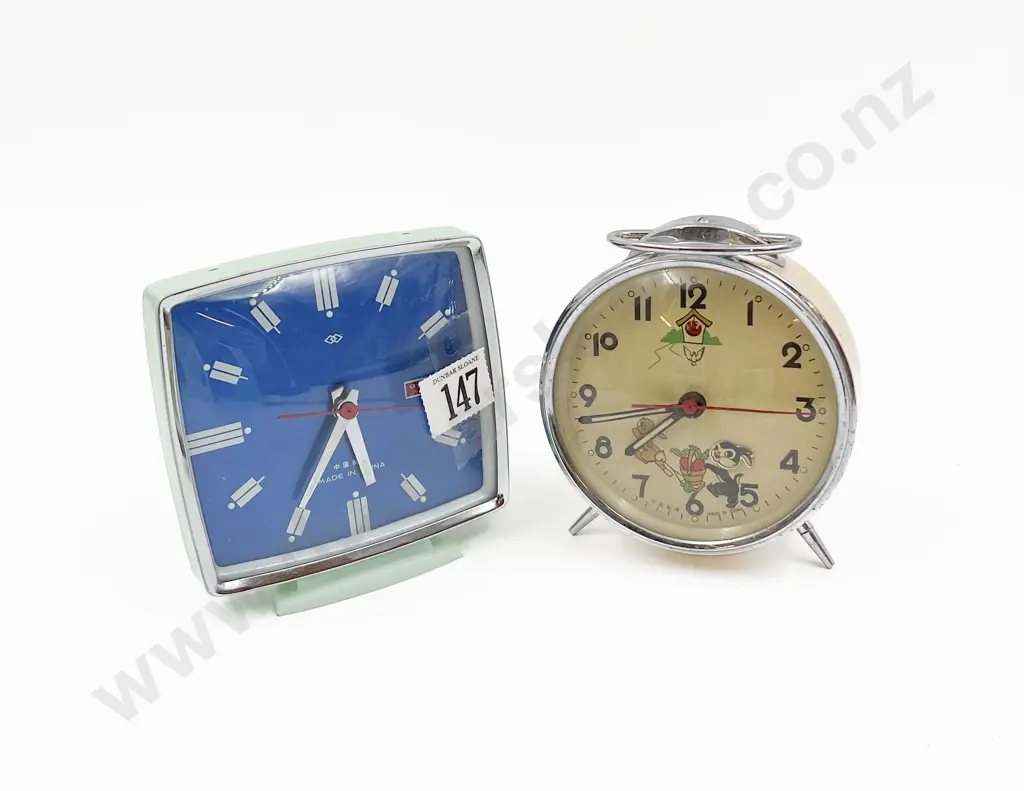 Two Boxed Retro Alarm Clocks Image 1++