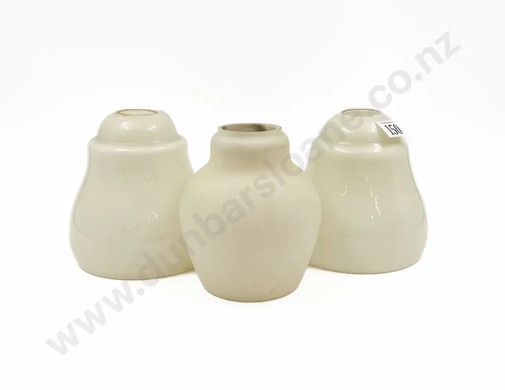 Three Vintage Glass Light Shades Image 1++
