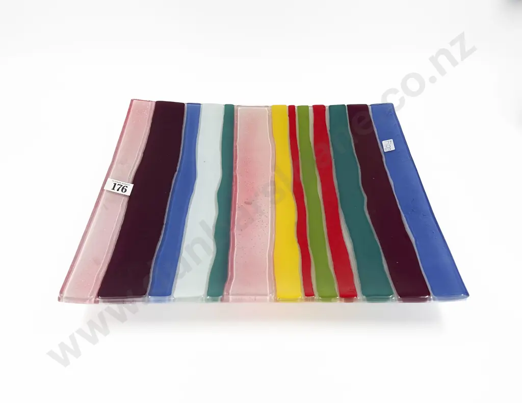 Square Art Glass Platter Image 1++
