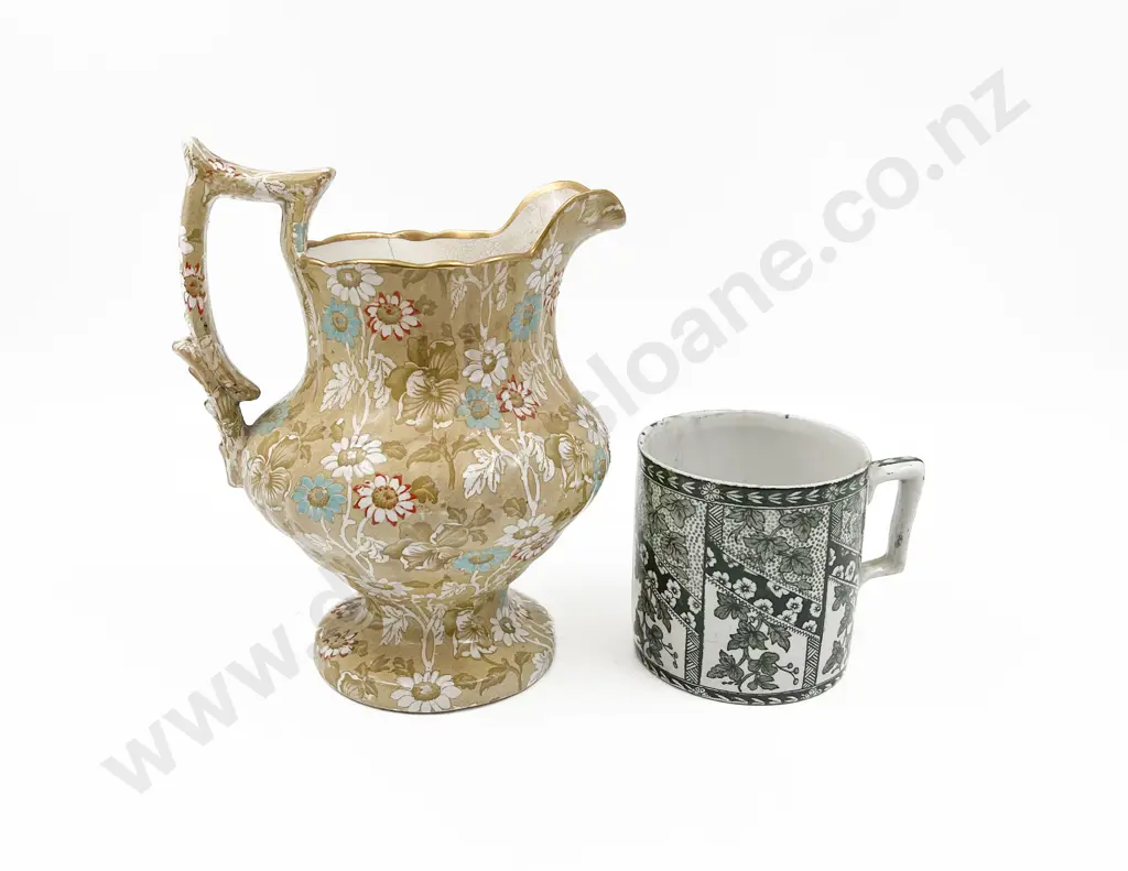 Fenton Jug together with Victorian Breakfast Cup Image 1++