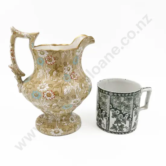 Fenton Jug together with Victorian Breakfast Cup
