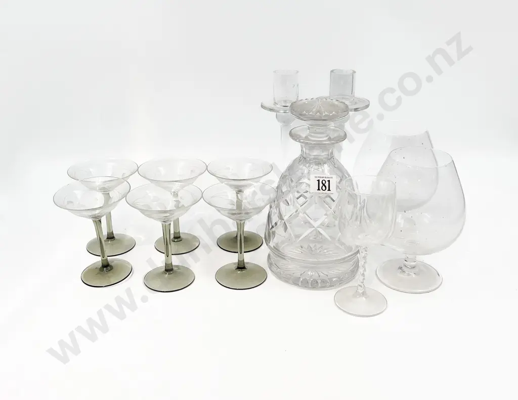 Small Quantity of Assorted Crystal and Glass Ware including Decanter Image 1++