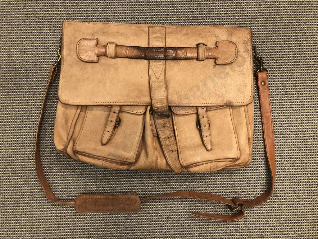 Vintage Leather Satchel Image 1++