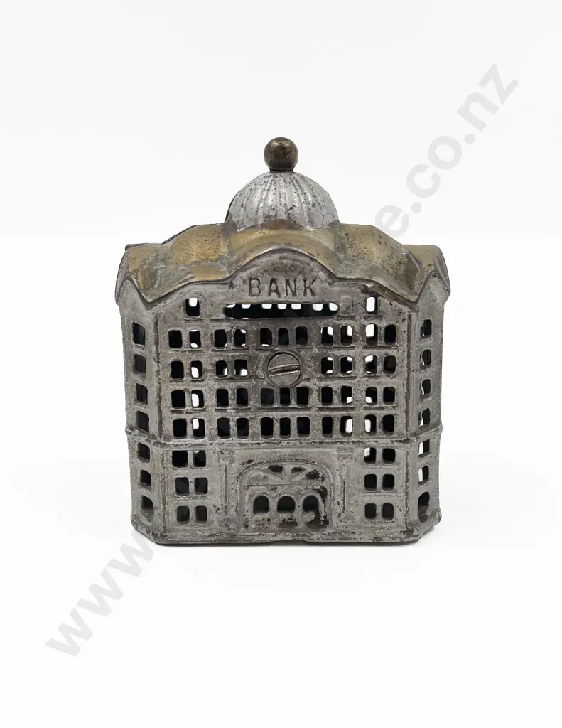 Vintage Cast Metal Bank Money Box Image 1++
