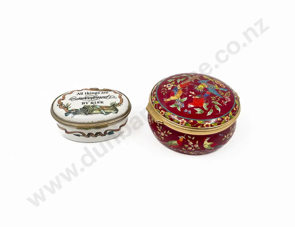 Two Halcyon Days Enamel Trinket Boxes Image 1++