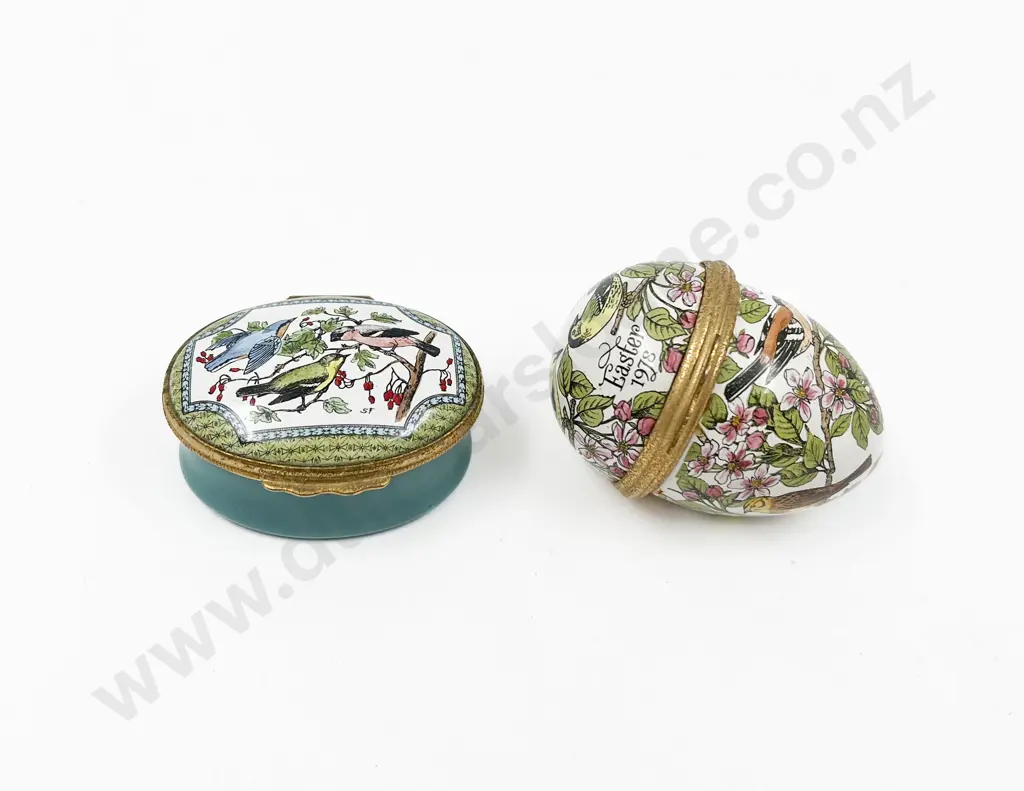 Two Halcyon Days Enamel Trinket Boxes Image 1++