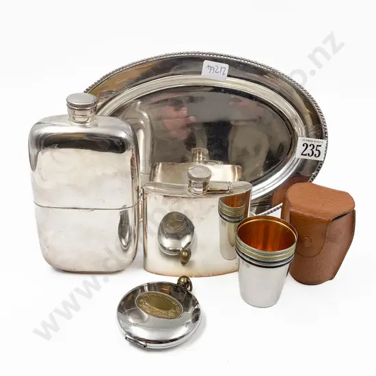 Two Plated Flasks