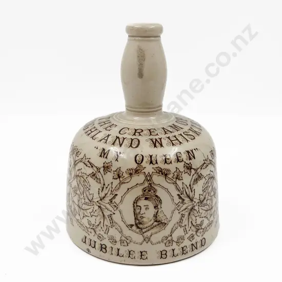 Vintage "The Cream of Highland Whiskies" Stoneware Bottle