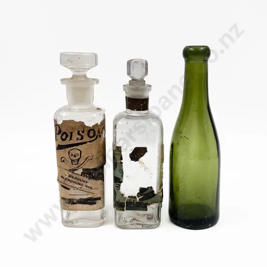 Four Vintage Glass Bottles