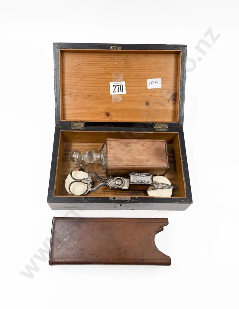 Medicine Bottle in Case and Candle Snuffers etc Image 1++