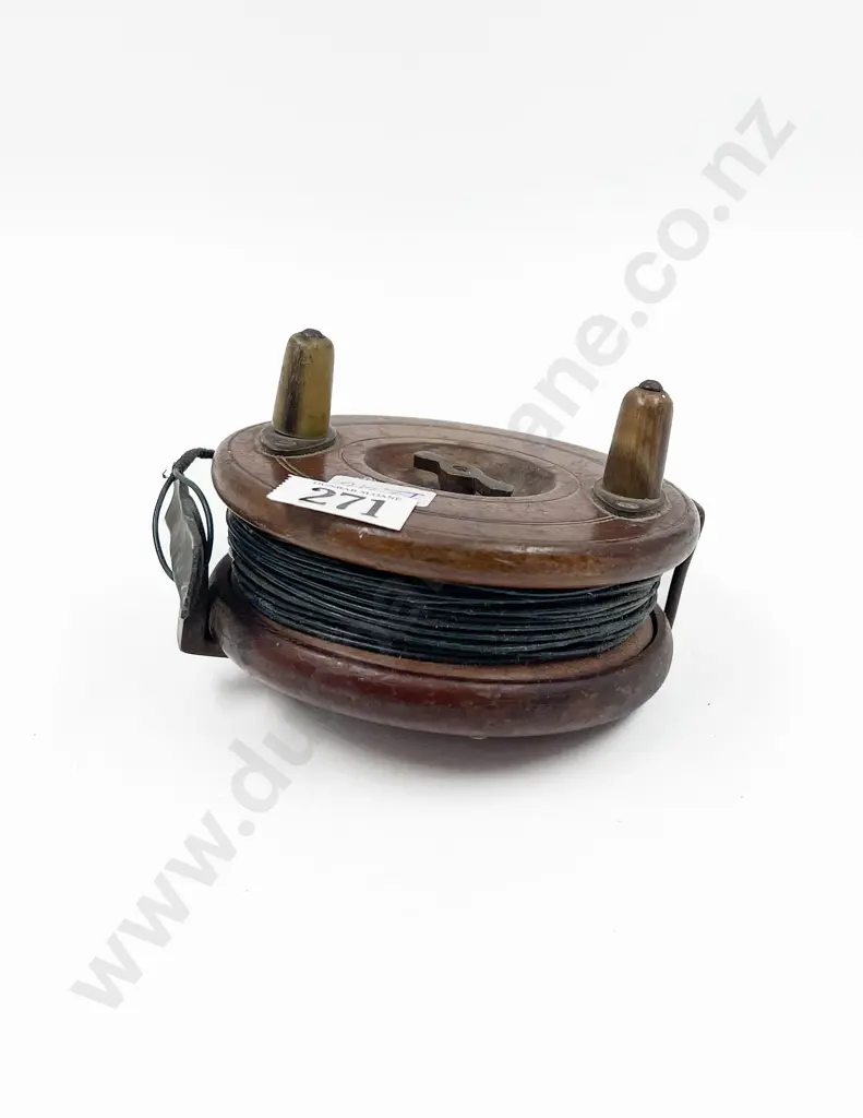 Vintage Wooden Fishing Reel Image 1++