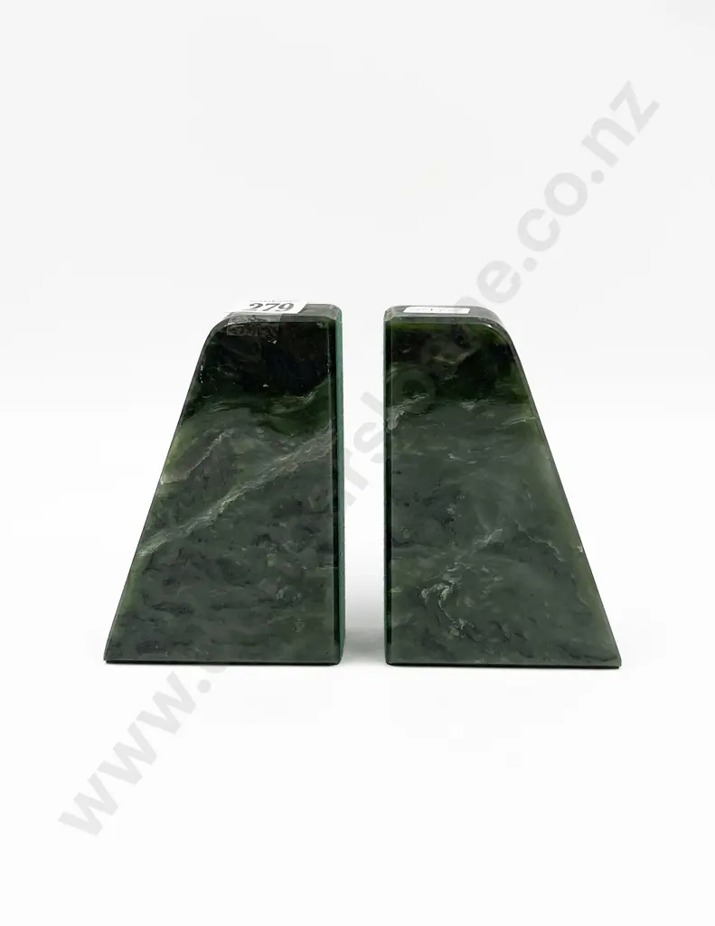 Pair of Greenstone Bookends Image 1++