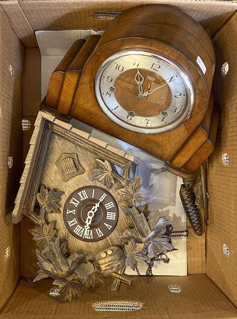 Cuckoo Clock and Mantel Clock Image 1++