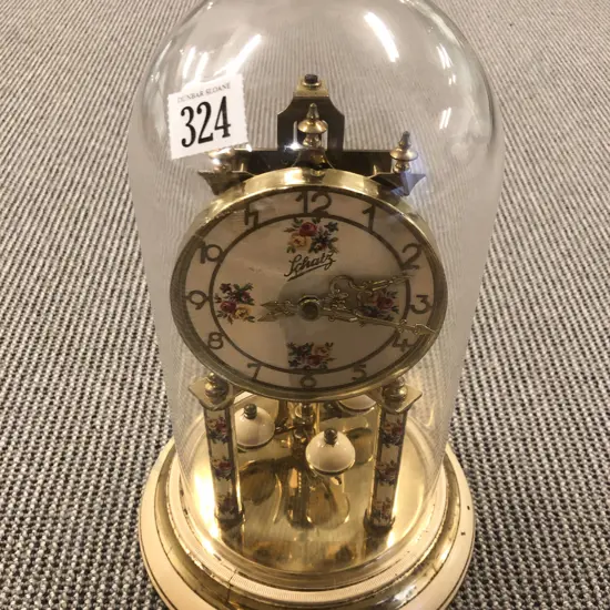German Dome Cased Clock with Original Box