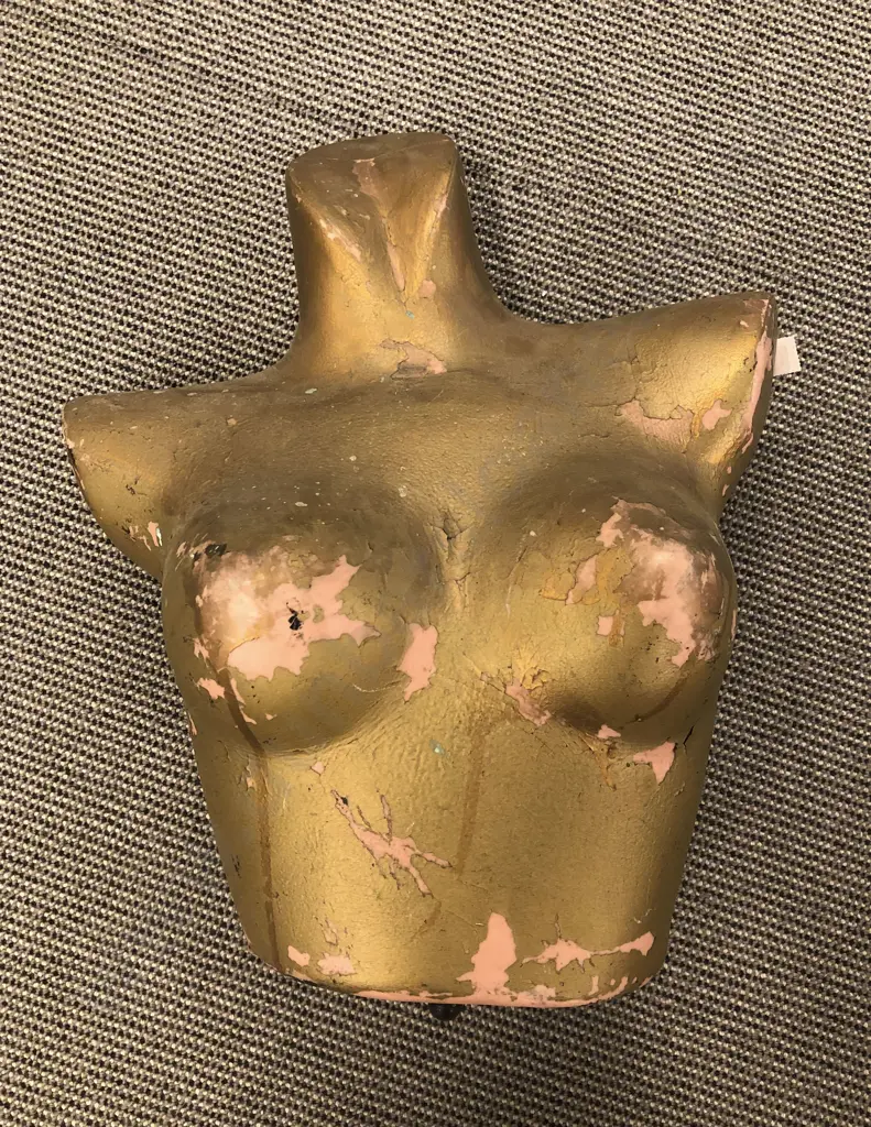 Vintage Heavy Plastic Female Torso Shop Display Image 1++